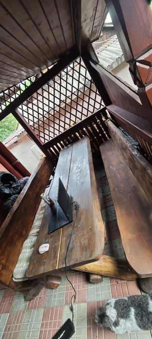 Set terasa lemn masiv 238cm