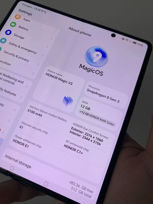Honor magic v3 fold 512GB Nou schimb cu Iphone
