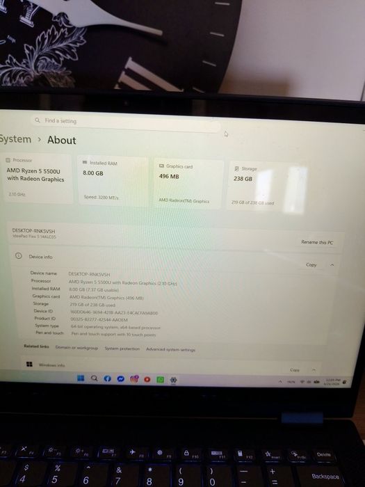 lenovo touchpad ideapad flex5