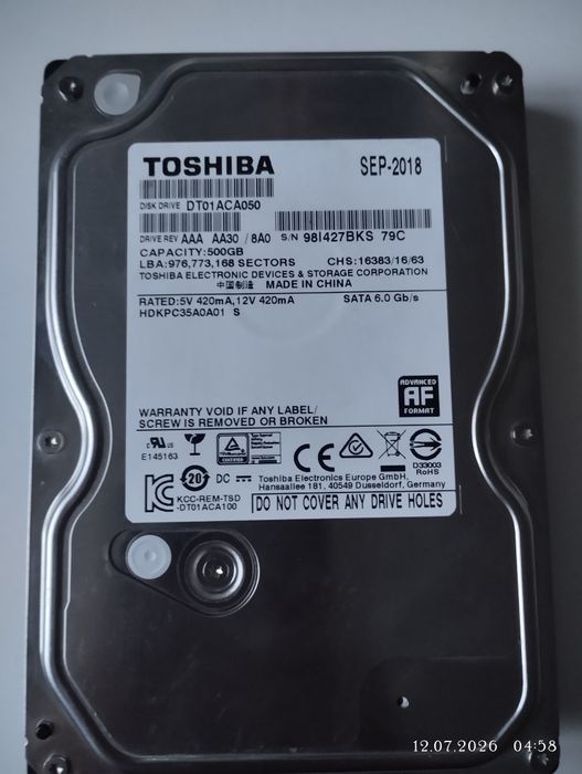 HDD disk жестокий диск бу в хорошем состоянии
