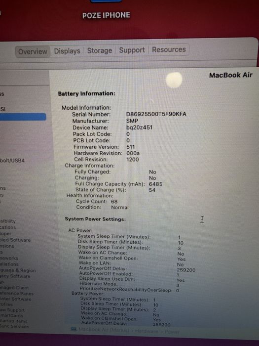 Macbook Air-68 cicluri