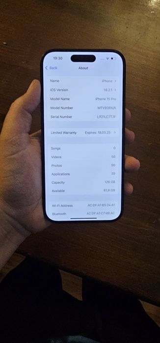 Iphone 15 pro 128 gb