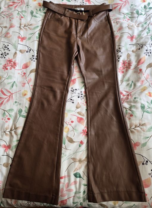 Pantaloni dama,  imitație piele