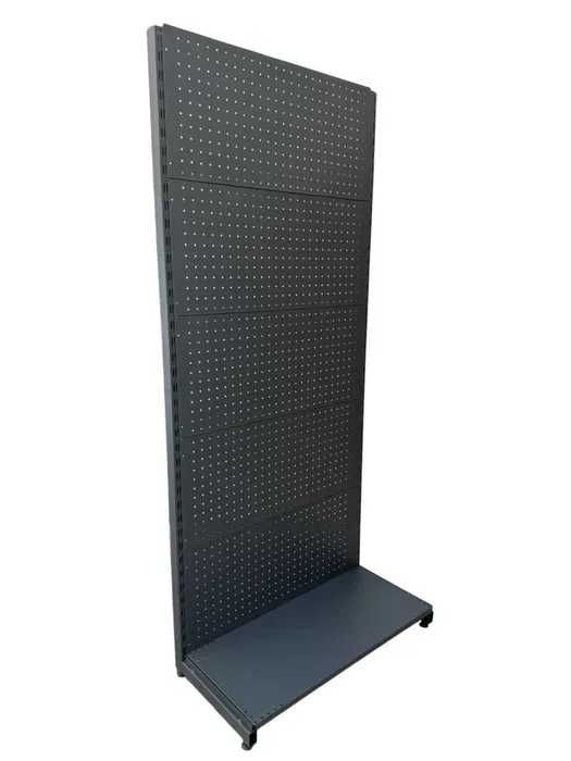 Метален стелаж за магазин с перфо гръб за закачане на куки антрацит
