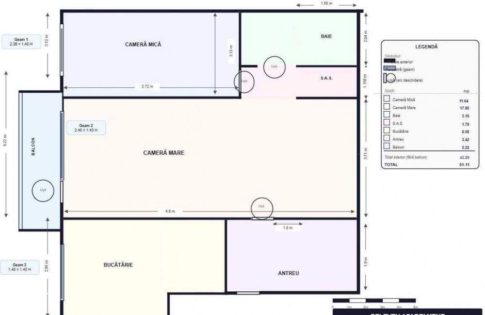 Apartament 2 camere de vanzare in Grigorescu, Cluj Napoca