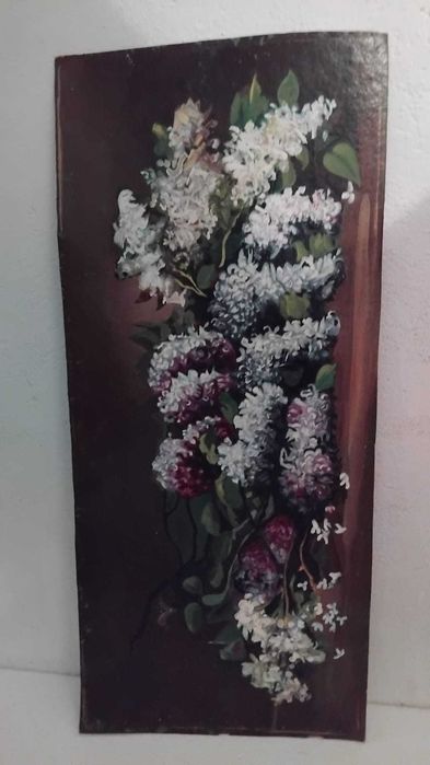 Pictura vintege 100/45cm,Liliac inflorit