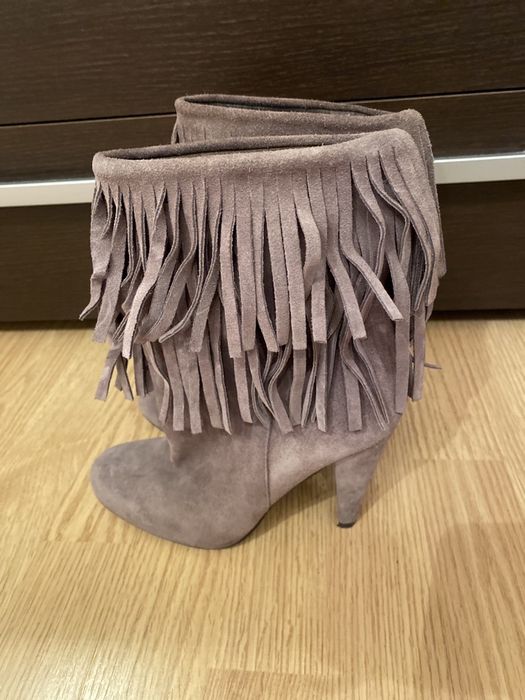 Ghete-cizme zara piele intoarsa
