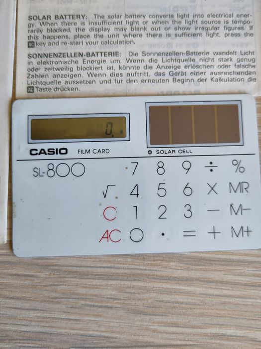 Calculator casio sl-800