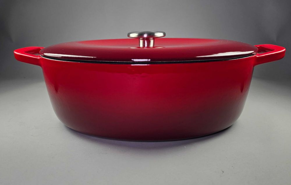 Чугунен Гювеч овал с емайлирано покритие