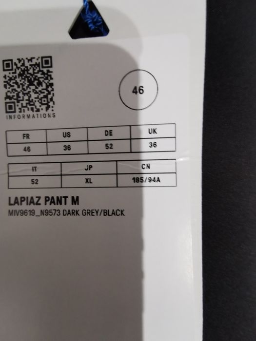 Pantaloni Millet lapiaz 52 L