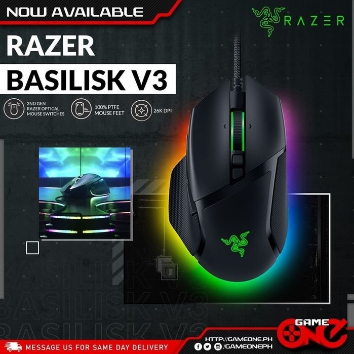 Razer Basilisk V3 RGB  Проводная мышка/мышь (DPI 26K)