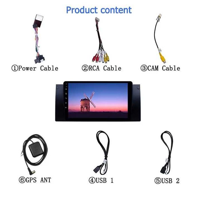 9-инчова мултимедия за BMW X5 E53 (1999–2006) + Подарък камера