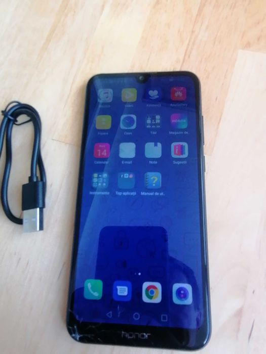 TELEFON SMARTPHONE HONOR 8A Dual SIM, Liber de rețea, Funcțional  + Cablu -  Display spart