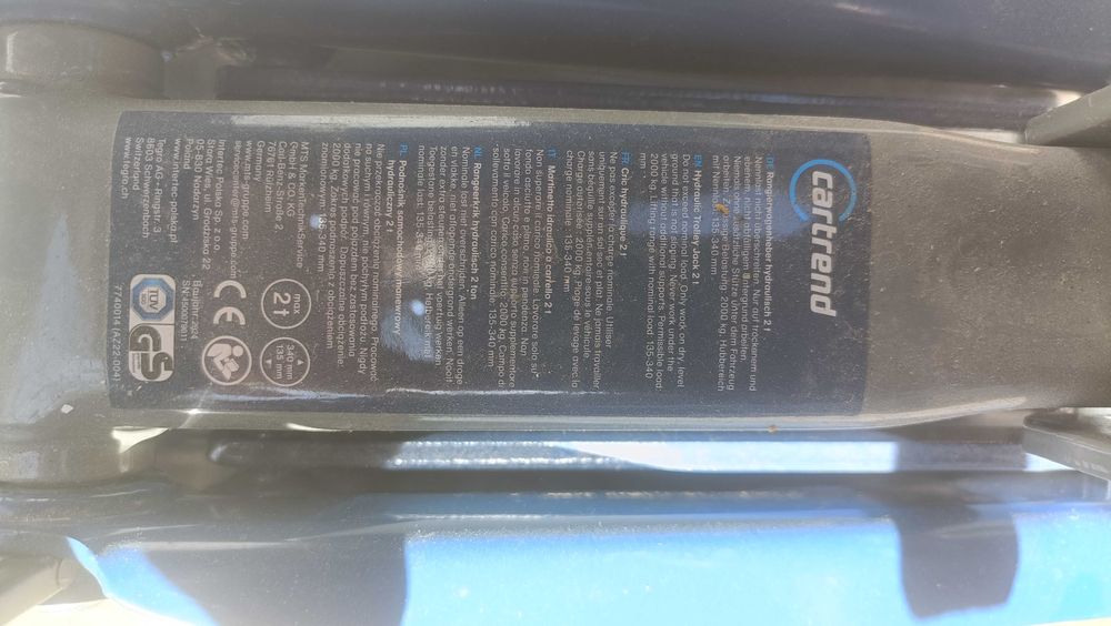 Cric hidraulic auto Cartrend, tip crocodil, 2 tone, Nou