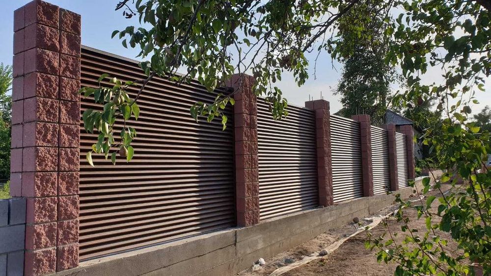 Заборы - жалюзи еврожалюзи
