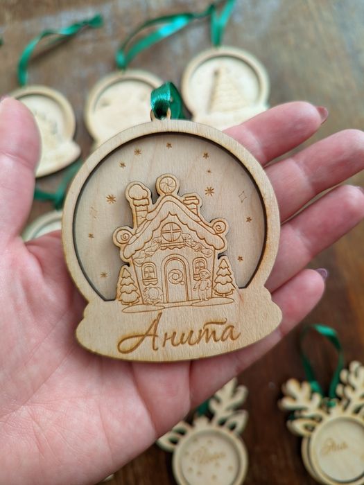 Коледна играчка с име, коледни играчки, коледни топки, коледна топка