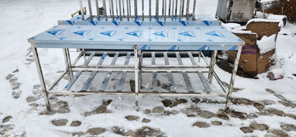 Стол из нержавейка stol nerjaveyka