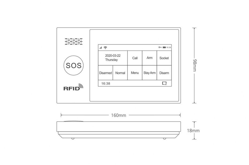 TUYA Смарт алармена WiFi + 4G система за сигурност 8 В 1 - В ГАРАНЦИЯ!