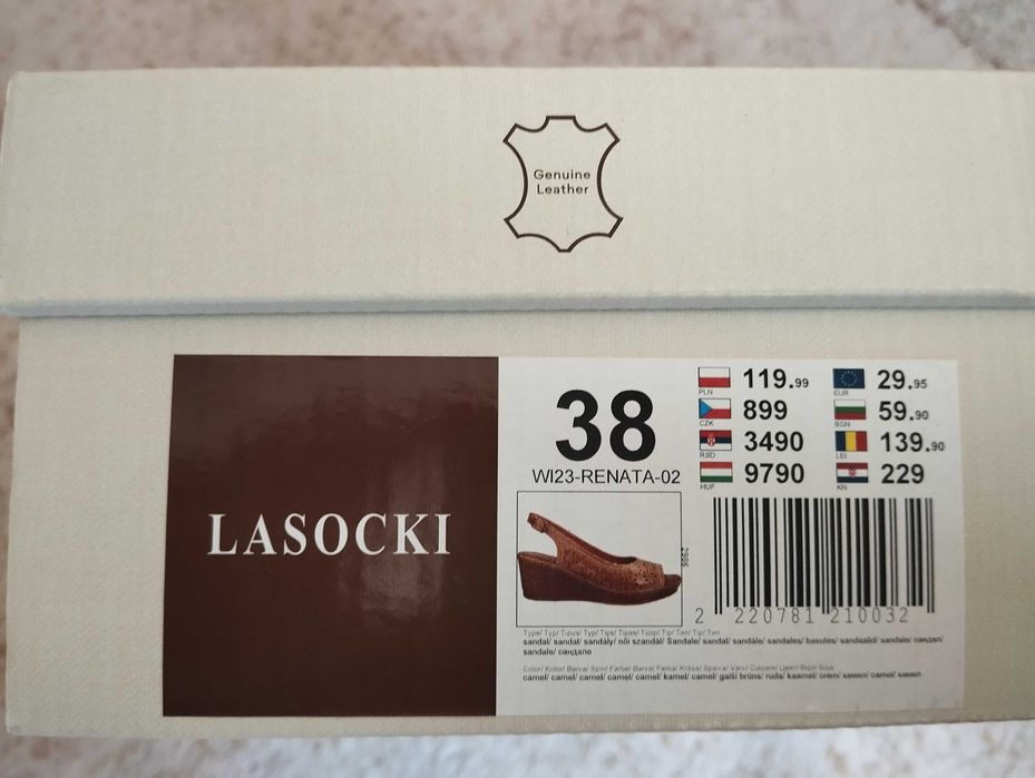 Сандали "Lasocki" от естествена кожа