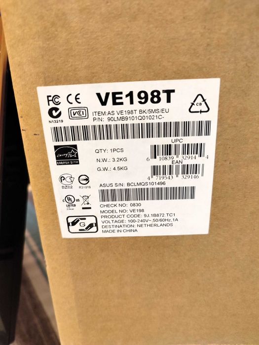 Монитор ASUS VE198T 19" Widescreen LCD