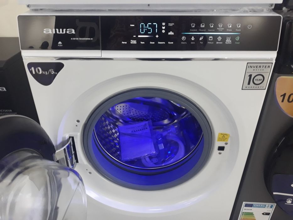 Kir yuvish mashinasi aiwa 10kg Inverter