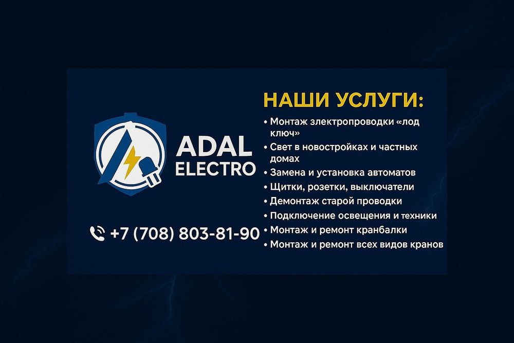Услуги электрика 24/7