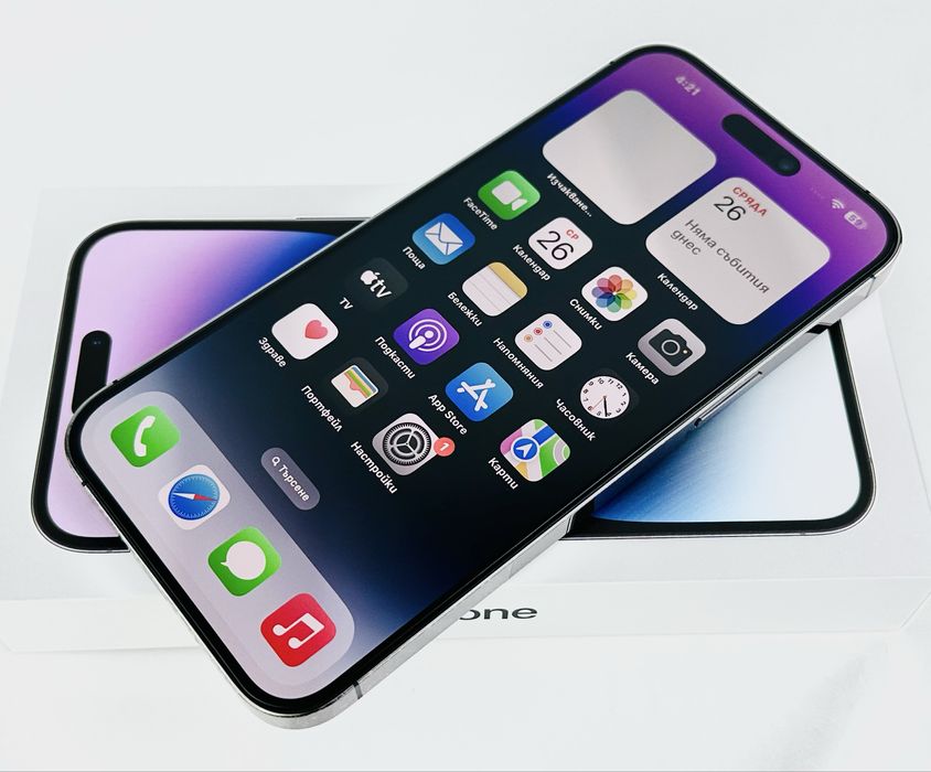 Apple iPhone 14 Pro Max 256GB Deep Purple 100% Батерия! Гаранция!