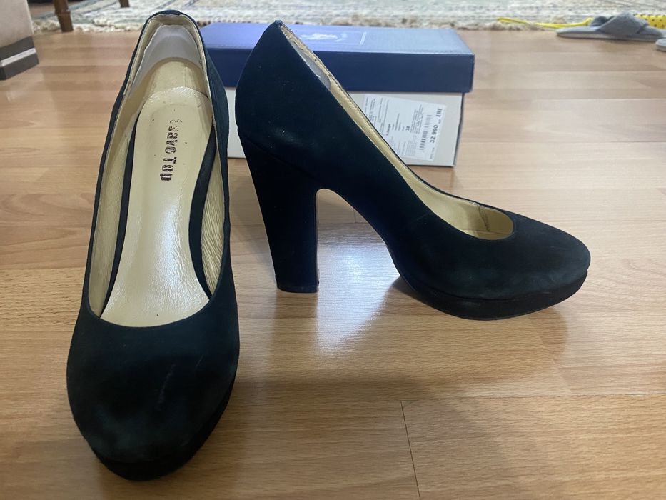 Туфли замшевые черные