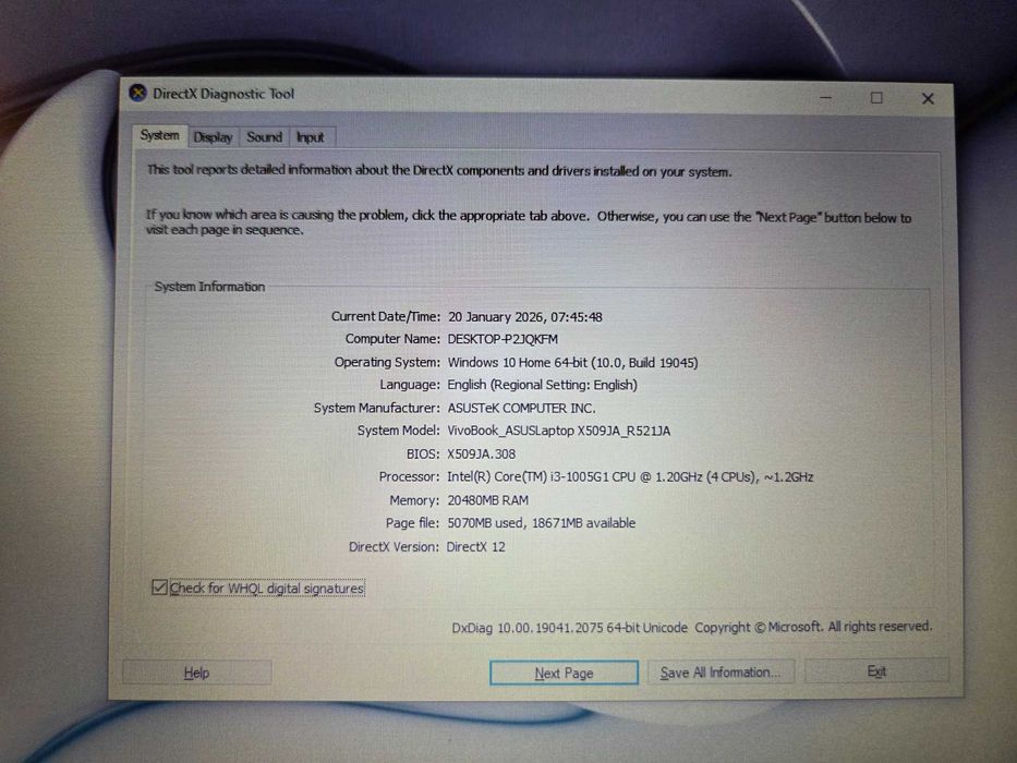 Laptop Asus Vivobook