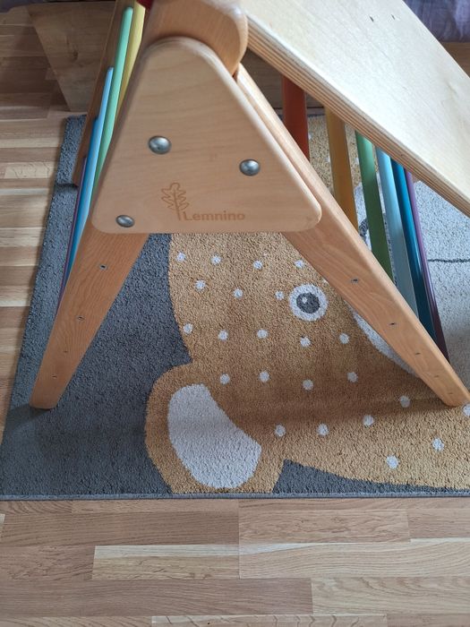 Triunghi Pikler mare + rampă + husa cort | lemn masiv stabil