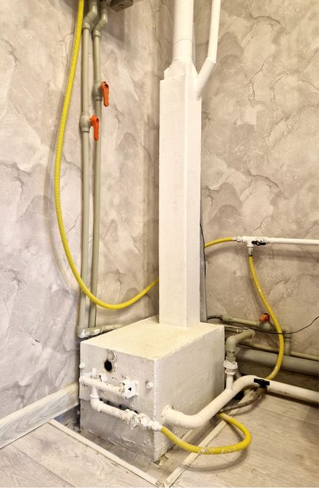 Газовый котёл, самодельный печь