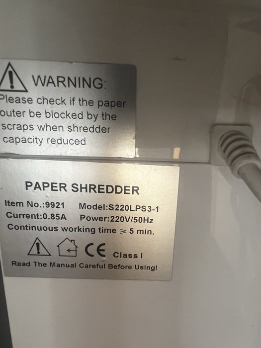 Shredder Deli 9921