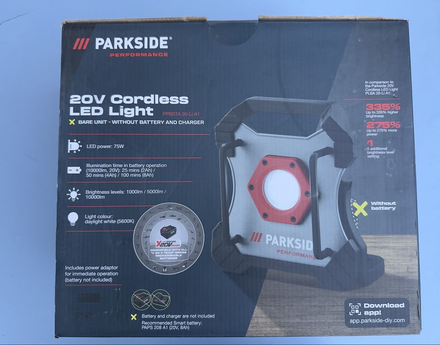 Reflector cu led pe acumulator Parkside Performance