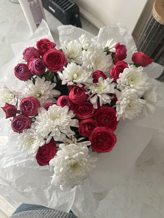 Цветы в корзиночке