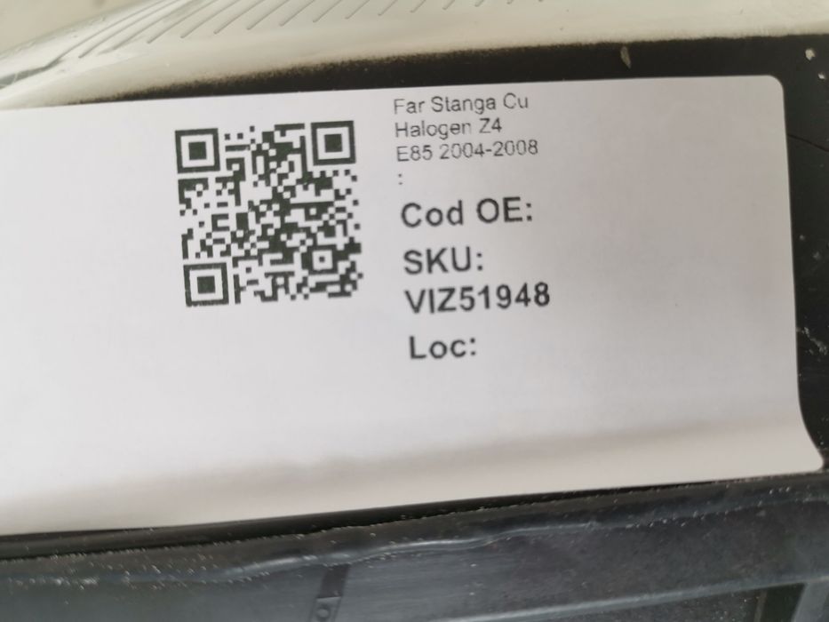 Фар Ляв с Халоген Z4 E85 / Far Lqv s Halogen Z4 E85 Оригинален, в добр