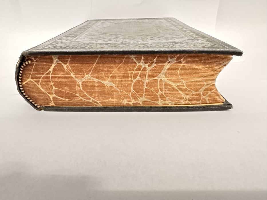 Biblie veche germană (~1910), margini marmorate, stare foarte bună