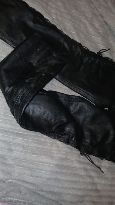 Pantaloni moto piele