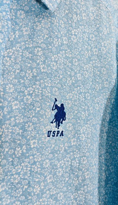 US Polo ASSN Оригинална мъжка риза с лен размер М