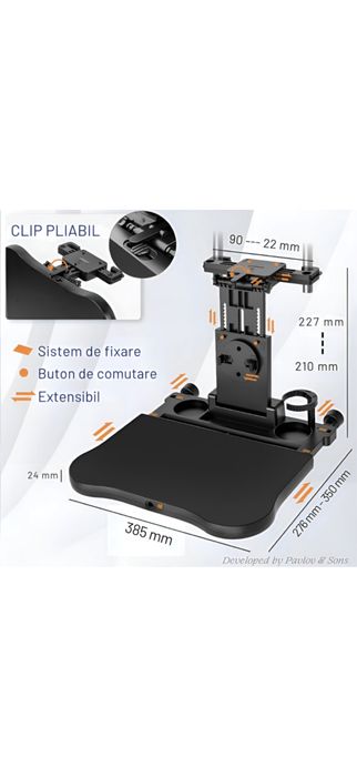 Masa auto laptop, reglabila, NOUA