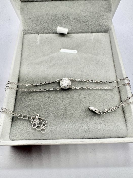 Сребърна гривна с мойсанит (Диамант) 1 карат