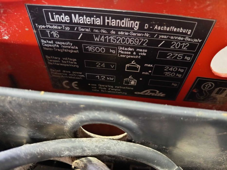 Електрическа палетна количка LINDE T16