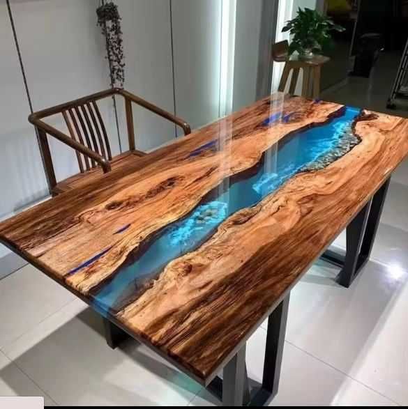 Epoksid smola stol. Епоксидная стол ручная работа