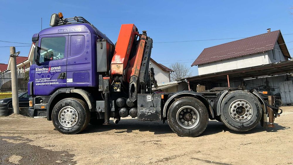scania R124 cu macara Palfinger PK 35000 D