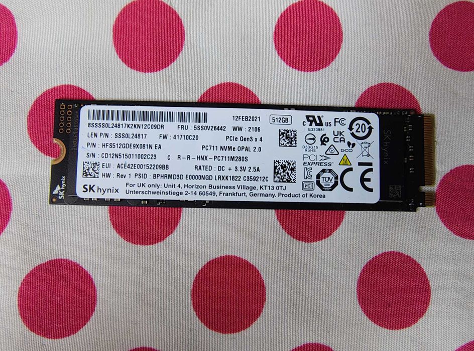 SSD Hynix PC711 OPAL 2.0 512 GB PCI Express 3.0 x4 M.2 80 mm.