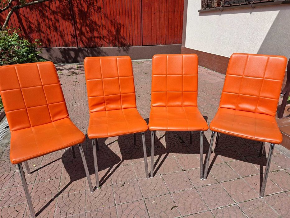 Scaune bucatarie (4buc) cu tapiterie din piele artificiala