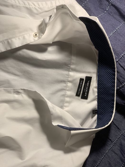 Бяла официална риза TEODOR