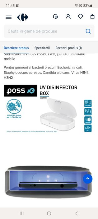 stelirilizator uv