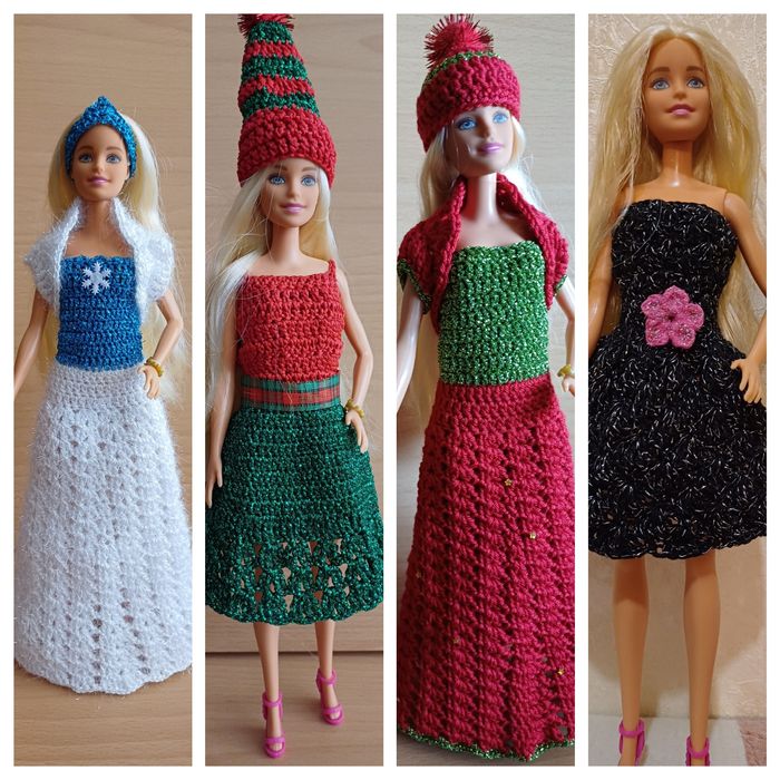 Дрехи за кукла Барби ръчно изработени нови