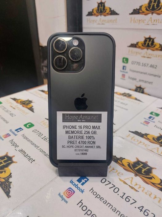 Hope Amanet P12/iPhone 16 PRO MAX/Baterie: 100%