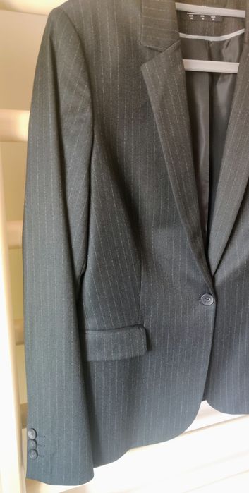 Costum office Dika cu pantaloni gri cu dungi
